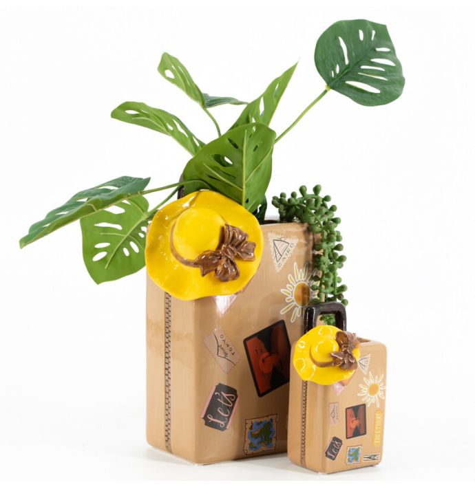 Aardewerk vaas 'Koffer'