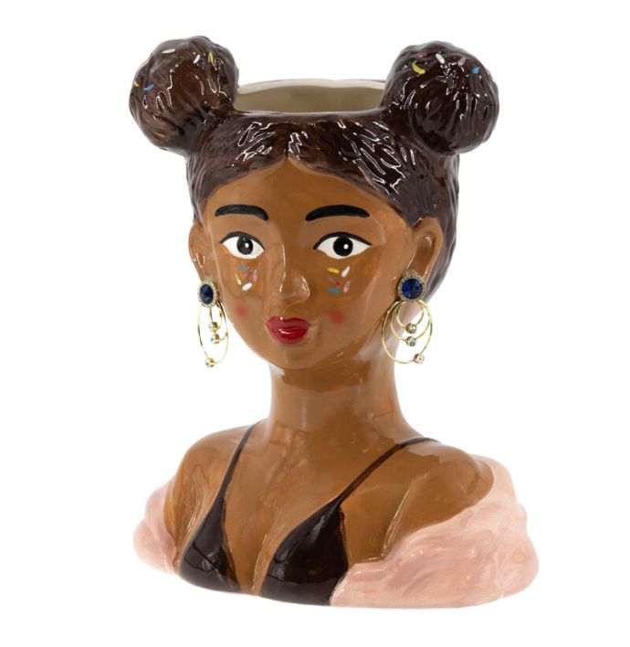 Aardewerk vaas 'Meisje buns'