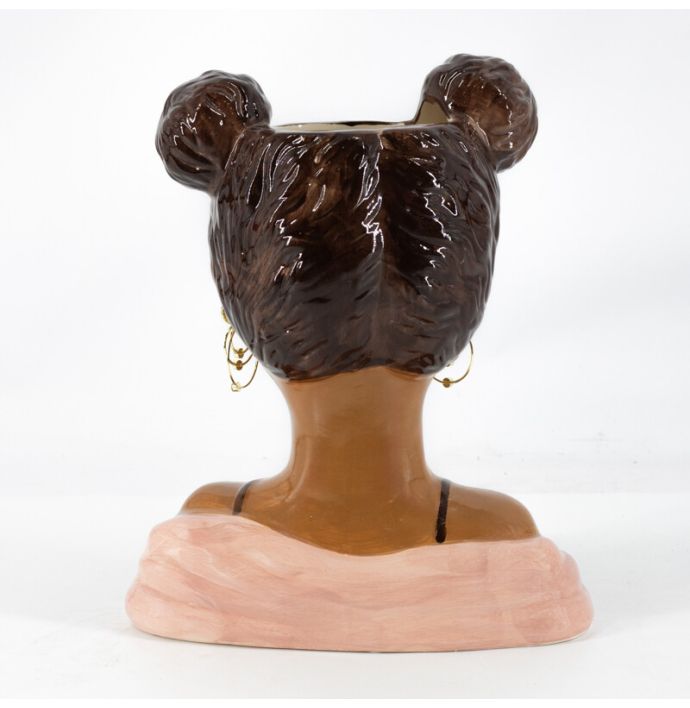 Aardewerk vaas 'Meisje buns'