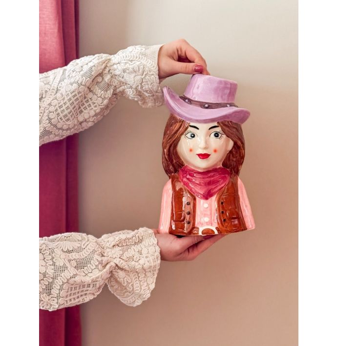 Aardewerk vaas 'Cowboy'