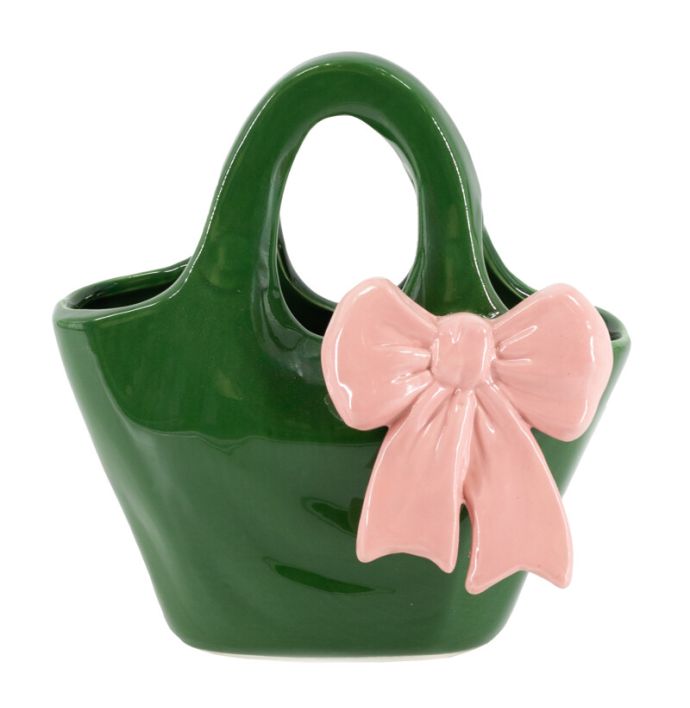 Aardewerk vaas handtas 'Bow'