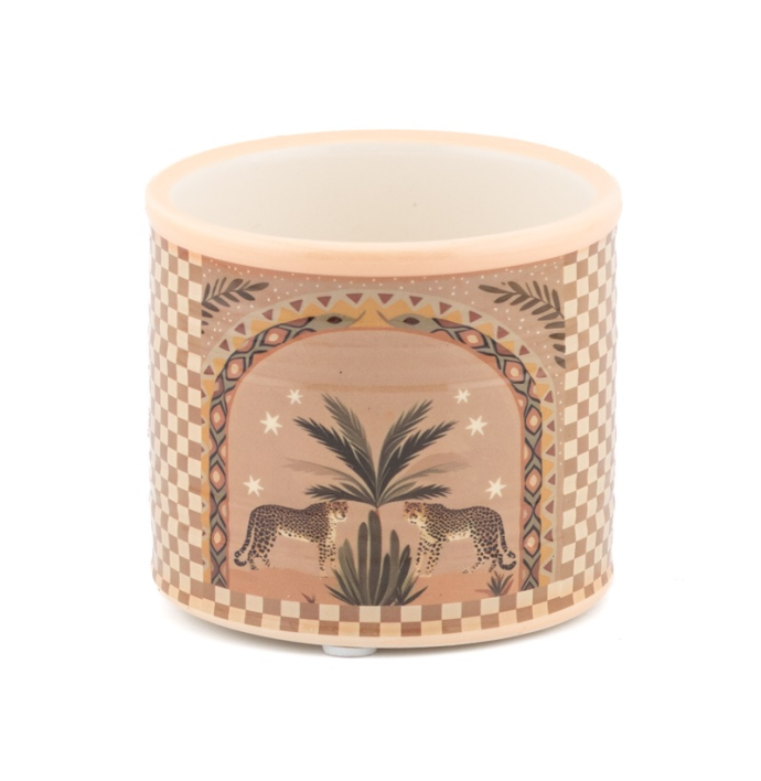 Aardewerk bakje palm tiger