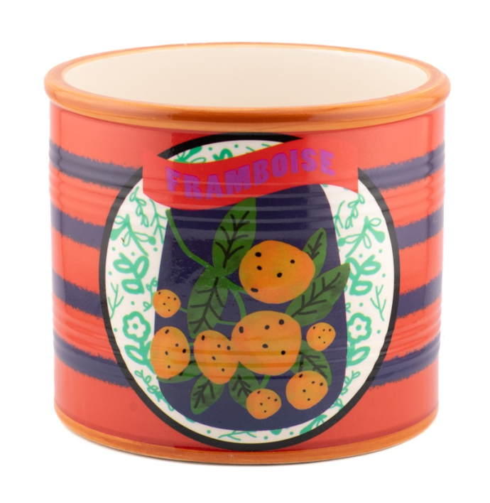 Aardewerk bloempot framboos