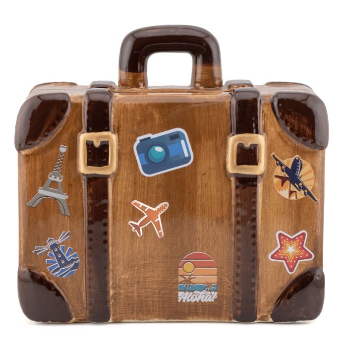 Aardewerk vaas koffer L