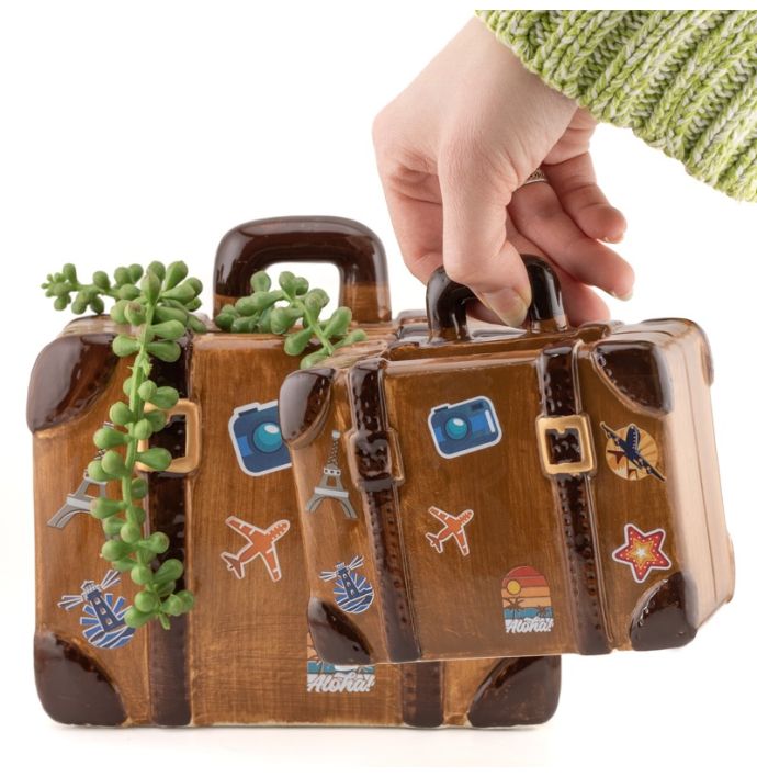 Aardewerk vaas koffer S