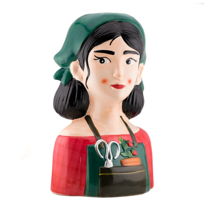 Aardewerk vaas tuinvrouw as5052