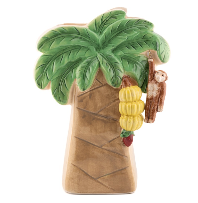 Aardewerk vaas palmboom L