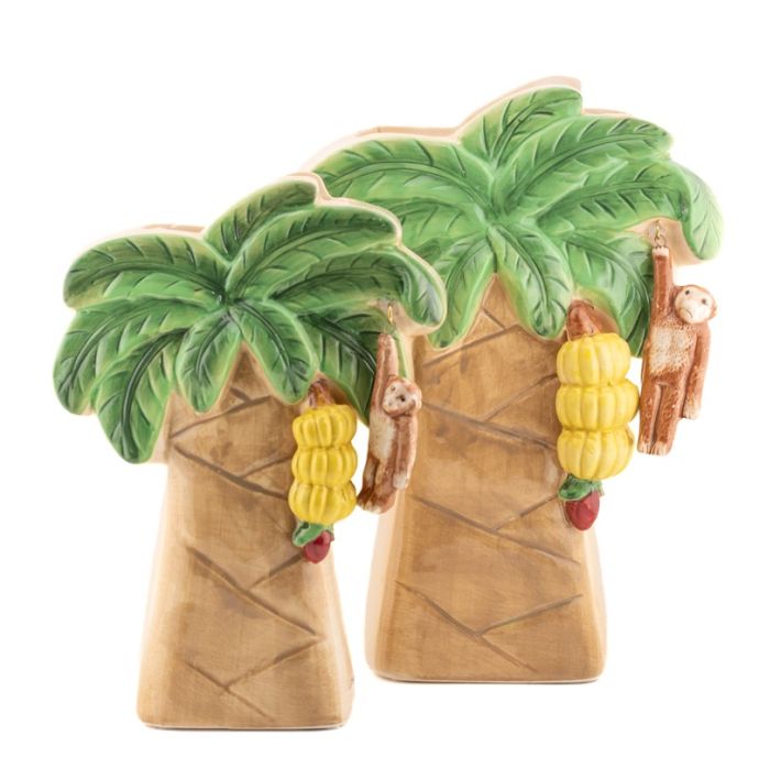 Aardewerk vaas palmboom S