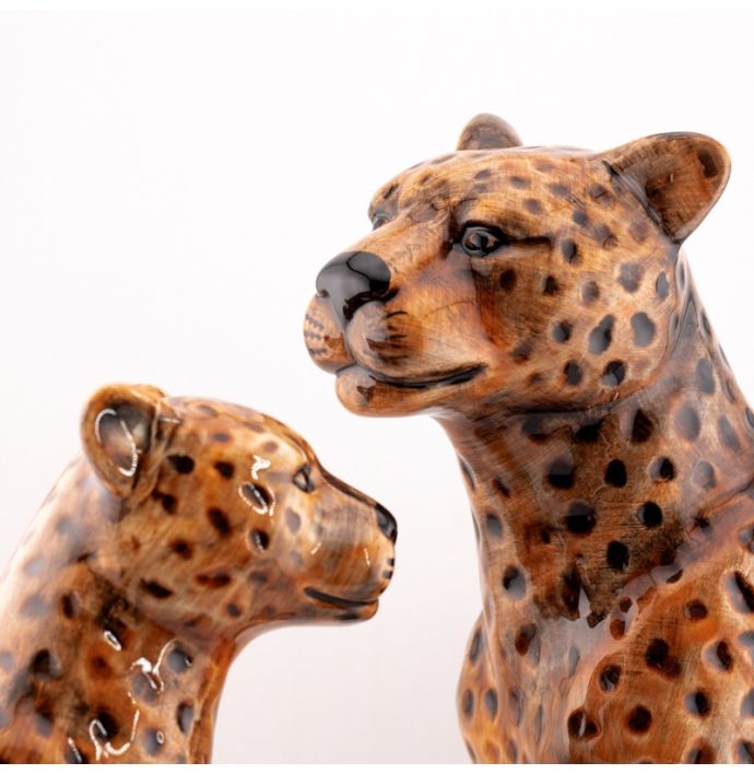 Aardewerk bakje luipaard L