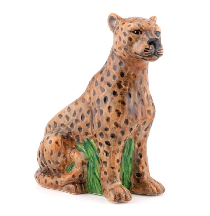 Aardewerk bakje luipaard