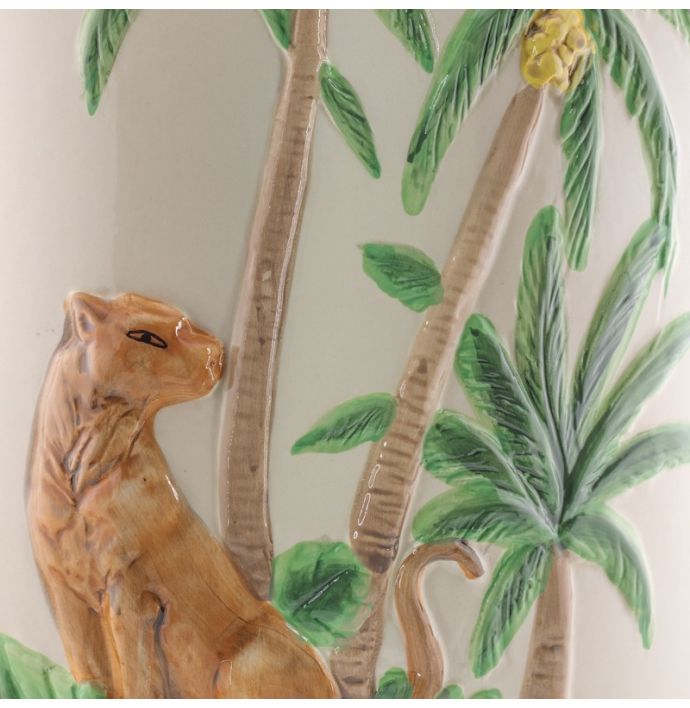 Aardewerk vaas jungle