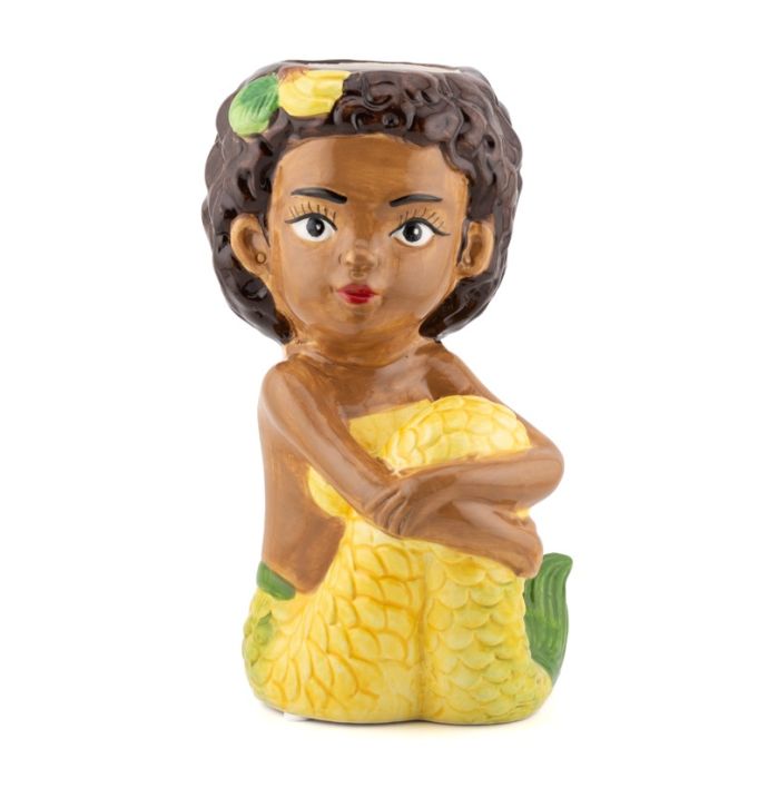 Aardewerk vaas mermaid S