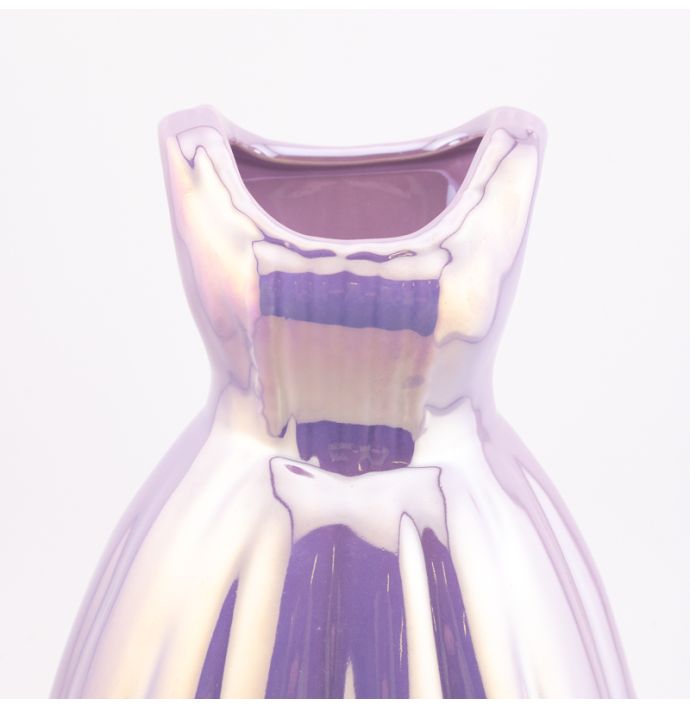 Aardewerk vaas princess dress paars
