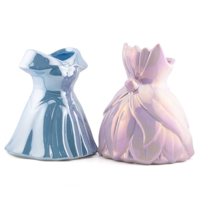 Aardewerk vaas princess dress roze