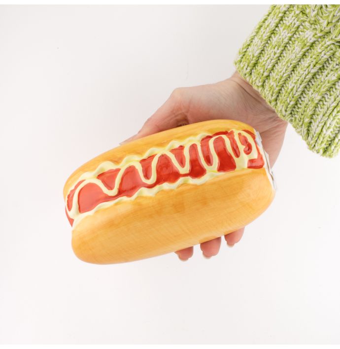 Aardewerk vaas hotdogs