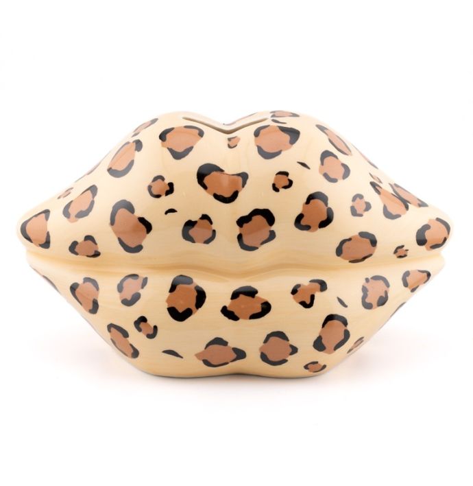 Spaarpot leopard lips