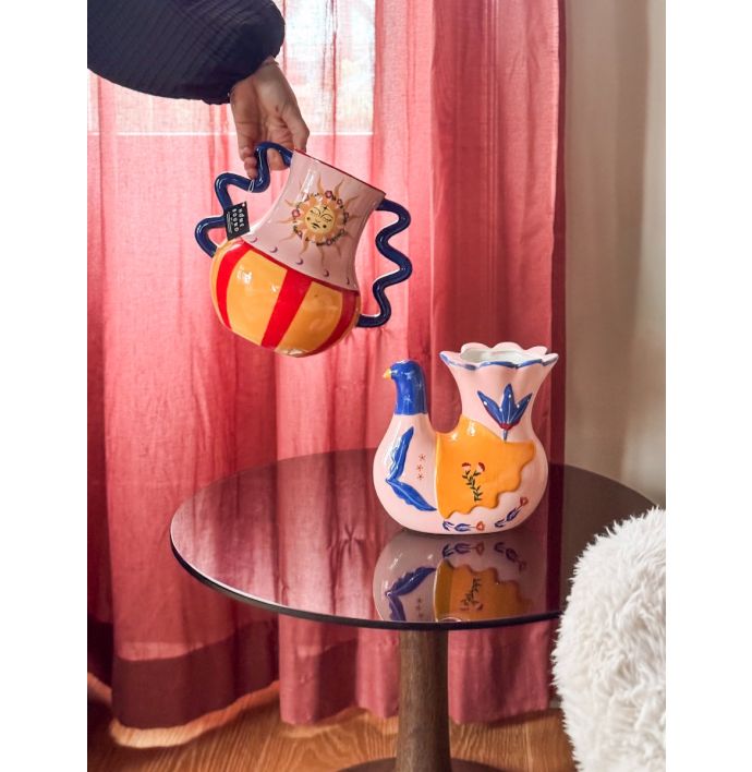 Aardewerk vaas sunwing