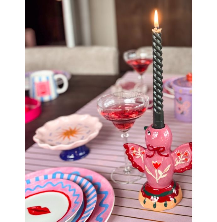 Aardewerk kaarsenstandaard emberbeak