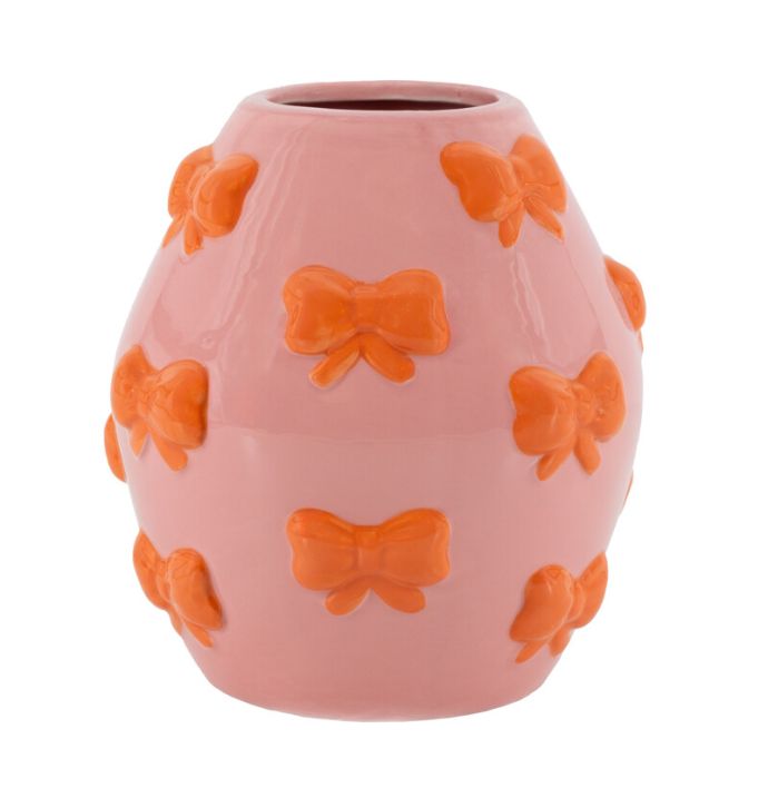 Aardewerk vaas 'Sweet bows'