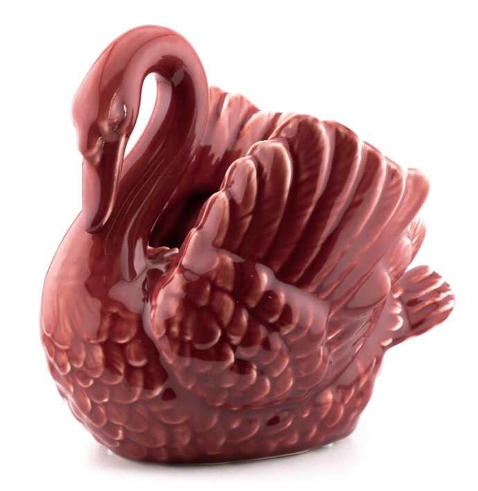 Aardewerk vaas zwaan