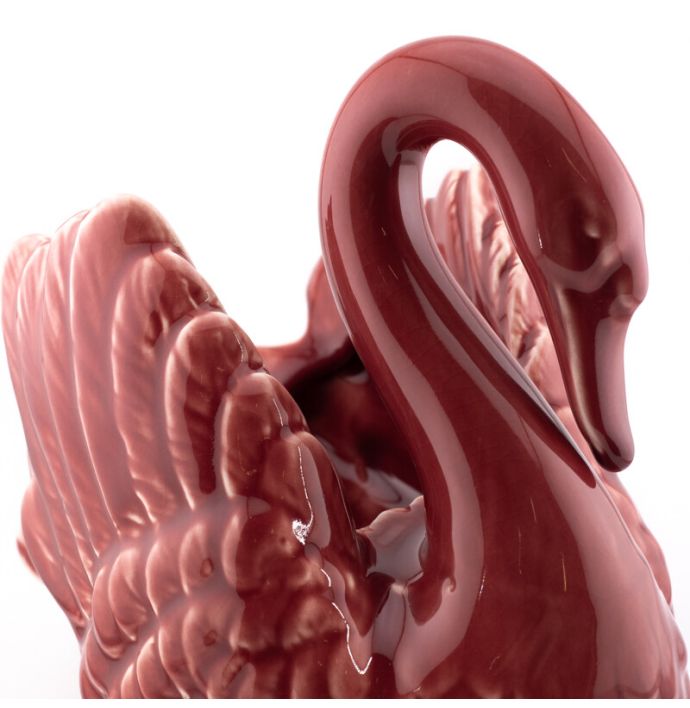 Aardewerk vaas zwaan