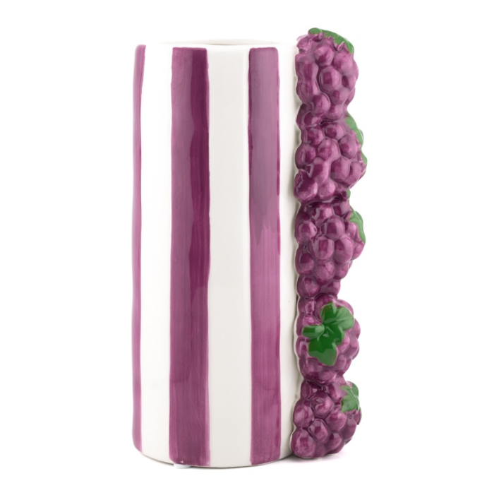 Aardewerk vaas druiven