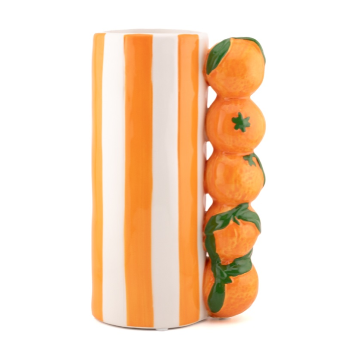 Aardewerk vaas sinaasappel