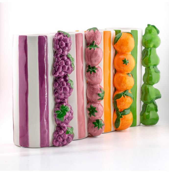 Aardewerk vaas sinaasappel