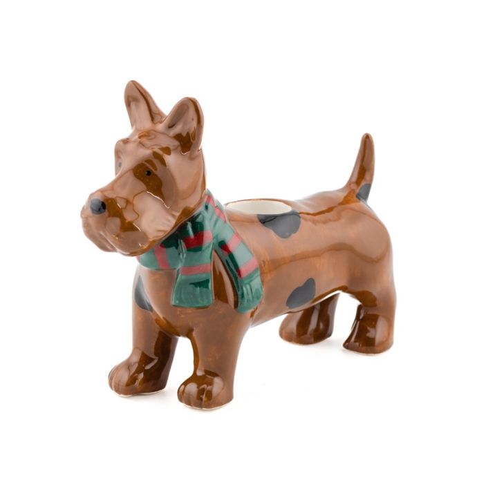 Aardewerk kaarsenstandaard Terrier 