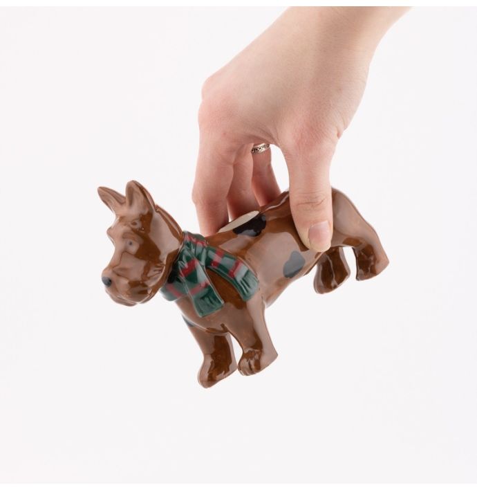 Aardewerk kaarsenstandaard Terrier 