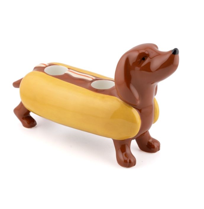 Aardewerk kaarsenstandaard Hotdog 