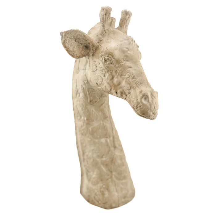 Aardewerk ornament giraffe beige