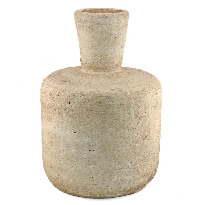 Aardewerk vaas beige