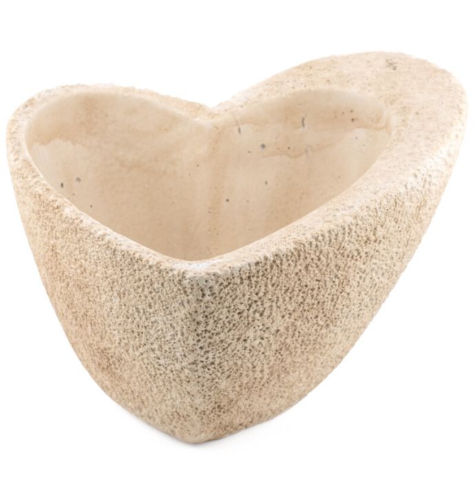 Aardewerk tray heart L