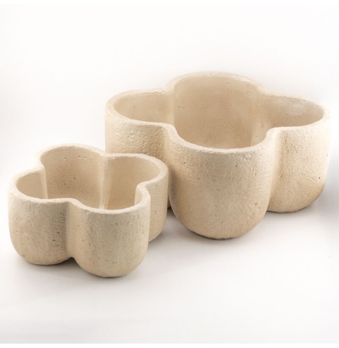 Aardewerk bloempot flower L