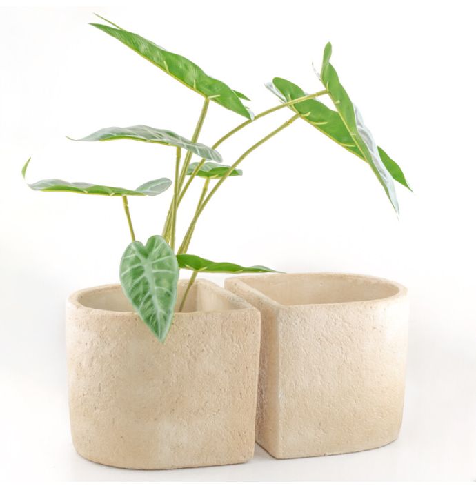 Aardewerk boekensteun set van 2 L