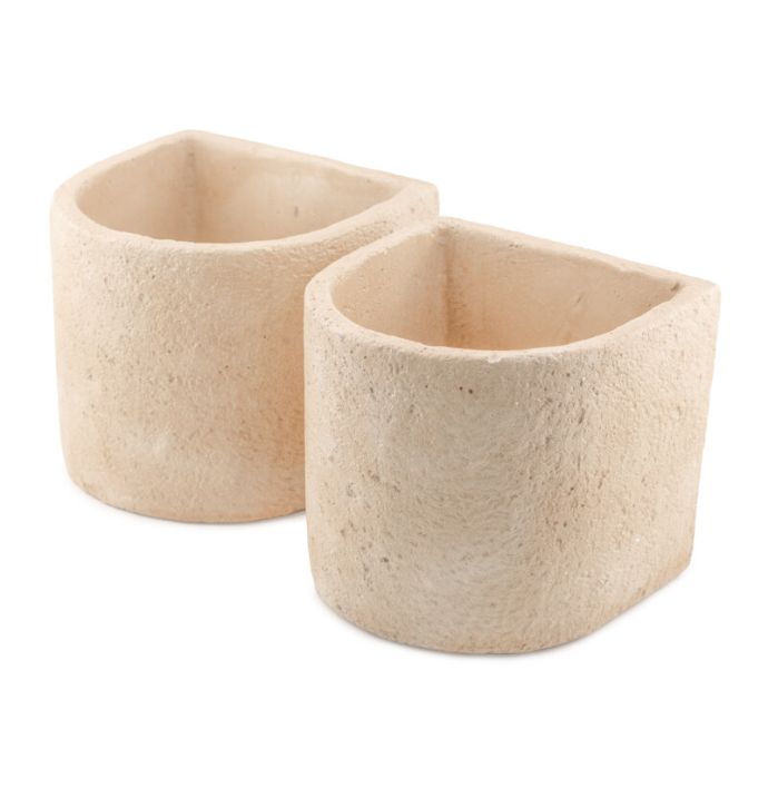 Aardewerk boekensteun set van 2 S