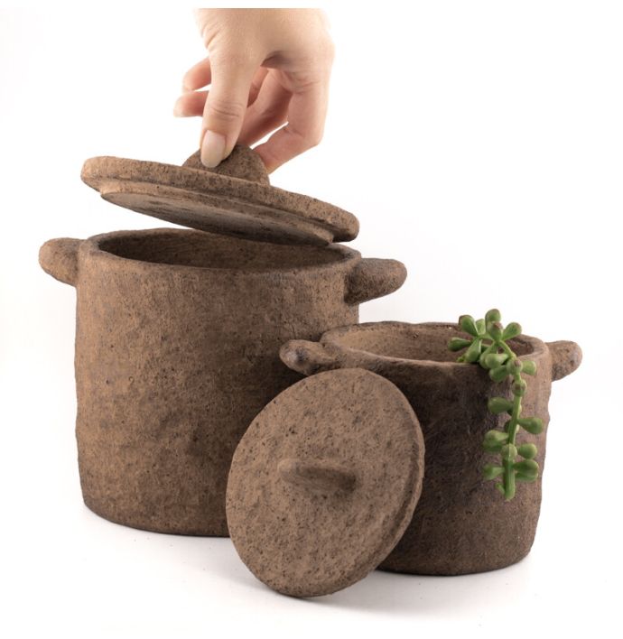 Aardewerk jar Tierra bruin S