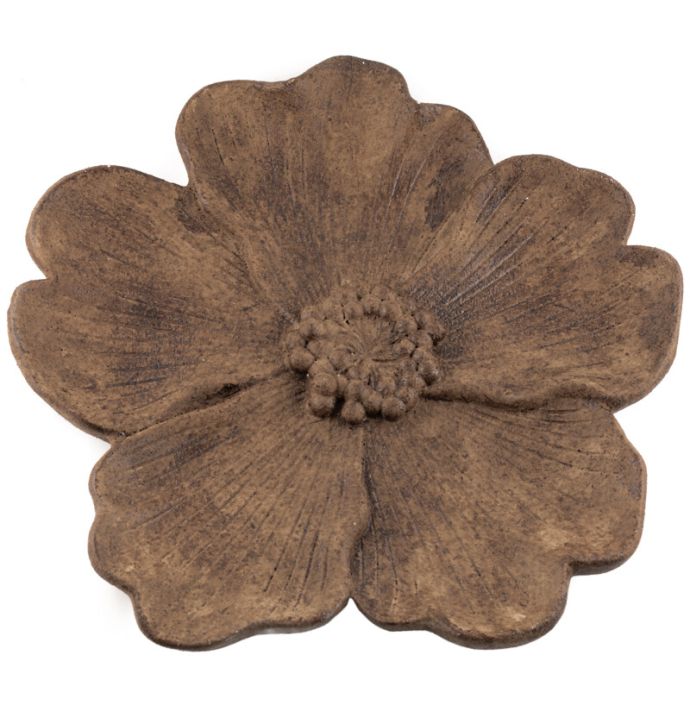 Aardewerk plateau floral L bruin