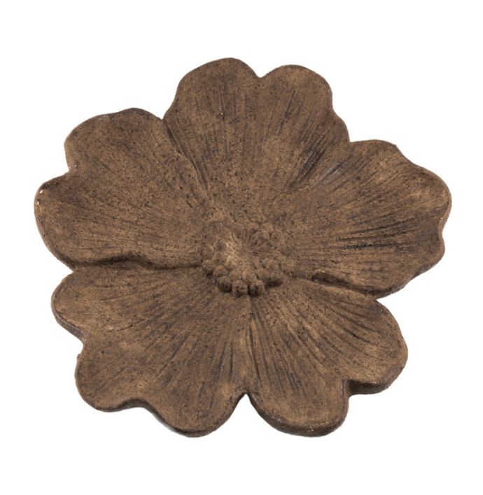 Aardewerk plateau floral S bruin