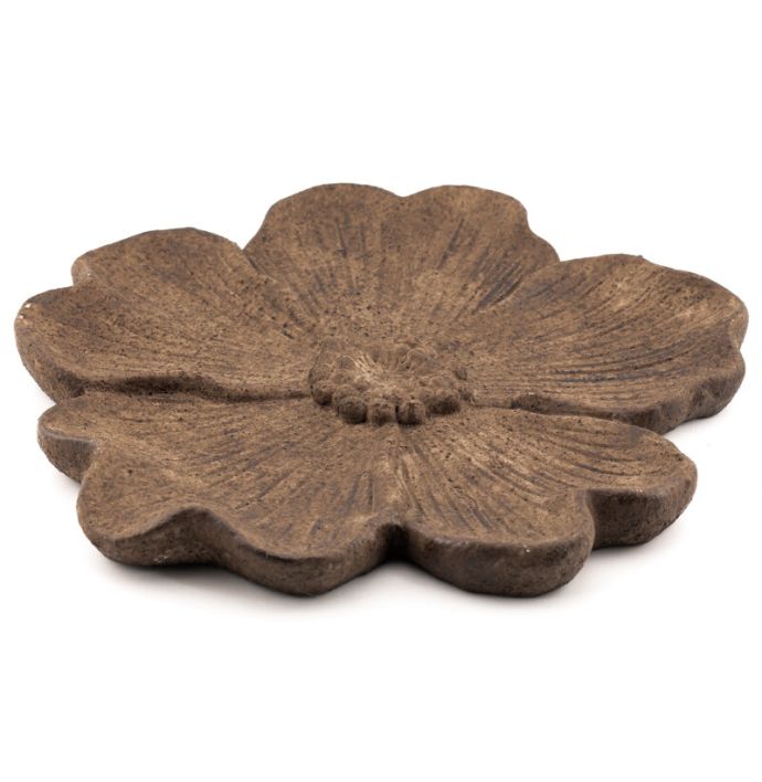 Aardewerk plateau floral S bruin