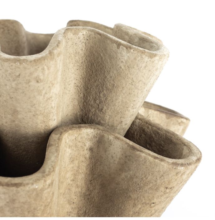 Aardewerk schaal Plica beige S