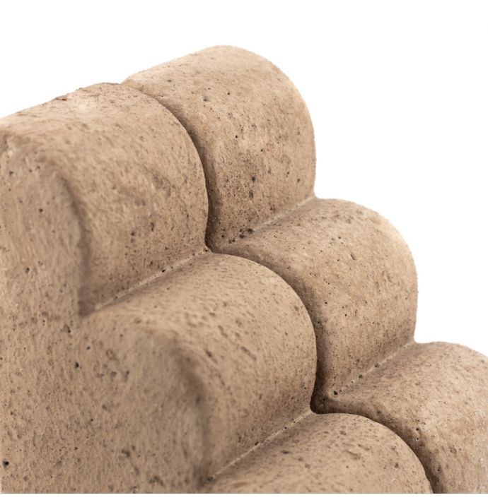 Aardewerk boekenstandaard set van 2 clouds