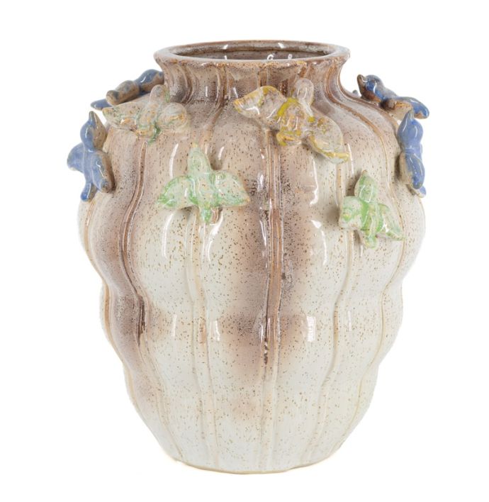 Aardewerk vaas birds 26cm