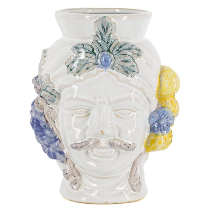 Siciliaanse vaas testa di moro 24,5cm