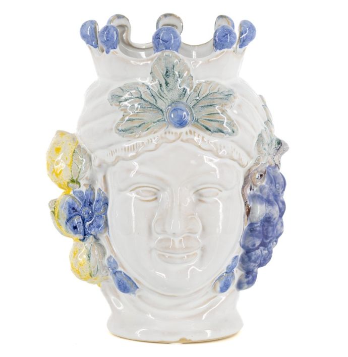 Siciliaanse vaas testa di moro 25,5cm