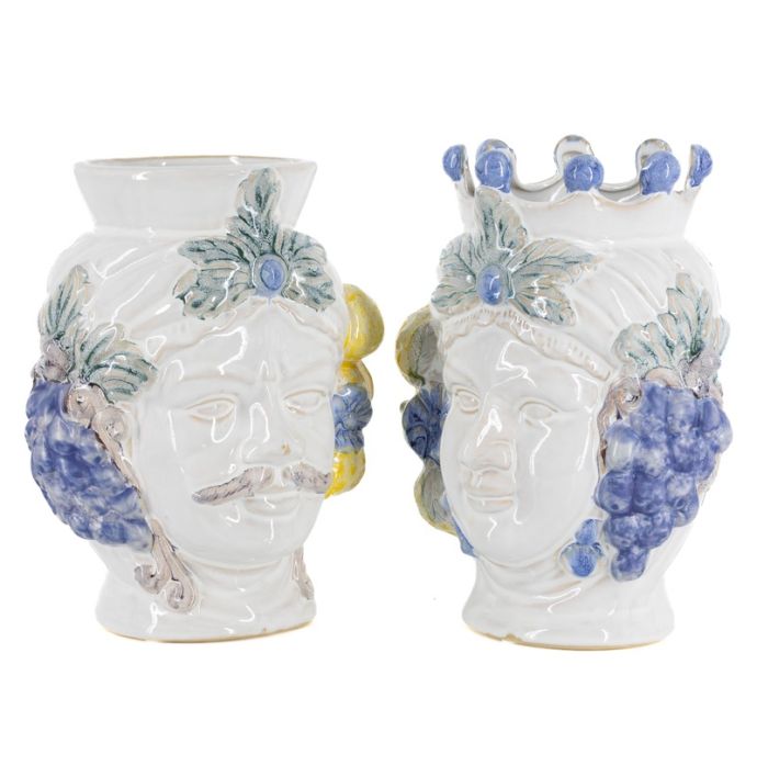 Siciliaanse vaas testa di moro 25,5cm