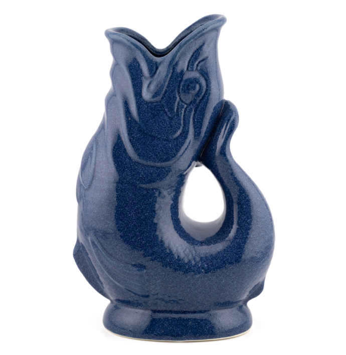 Vaas vis blauw M