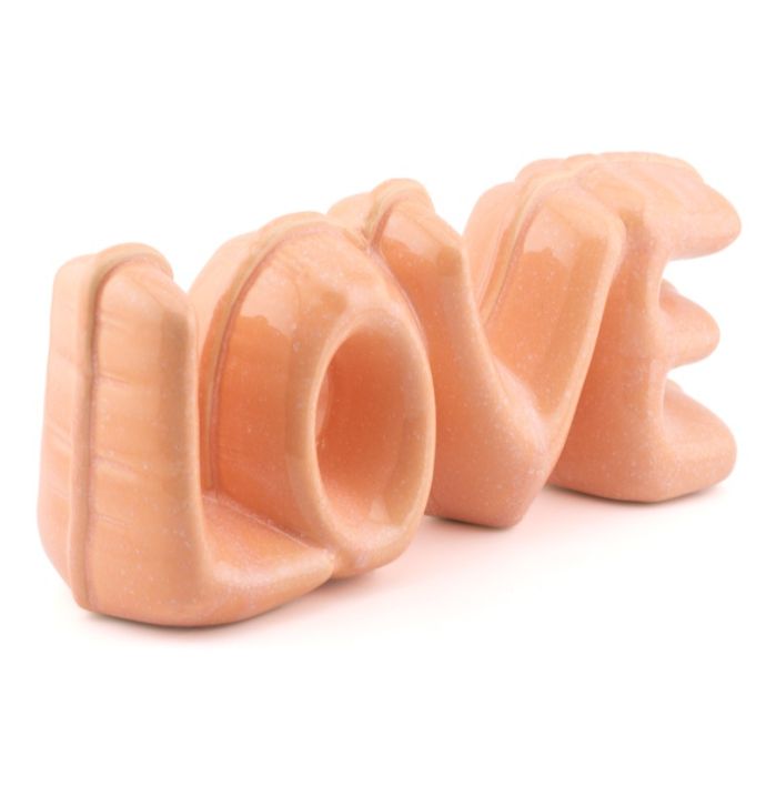 Decoratie letters LOVE roze