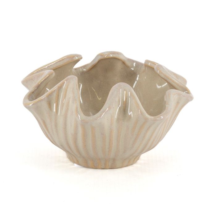 Aardewerk schaal twirl S